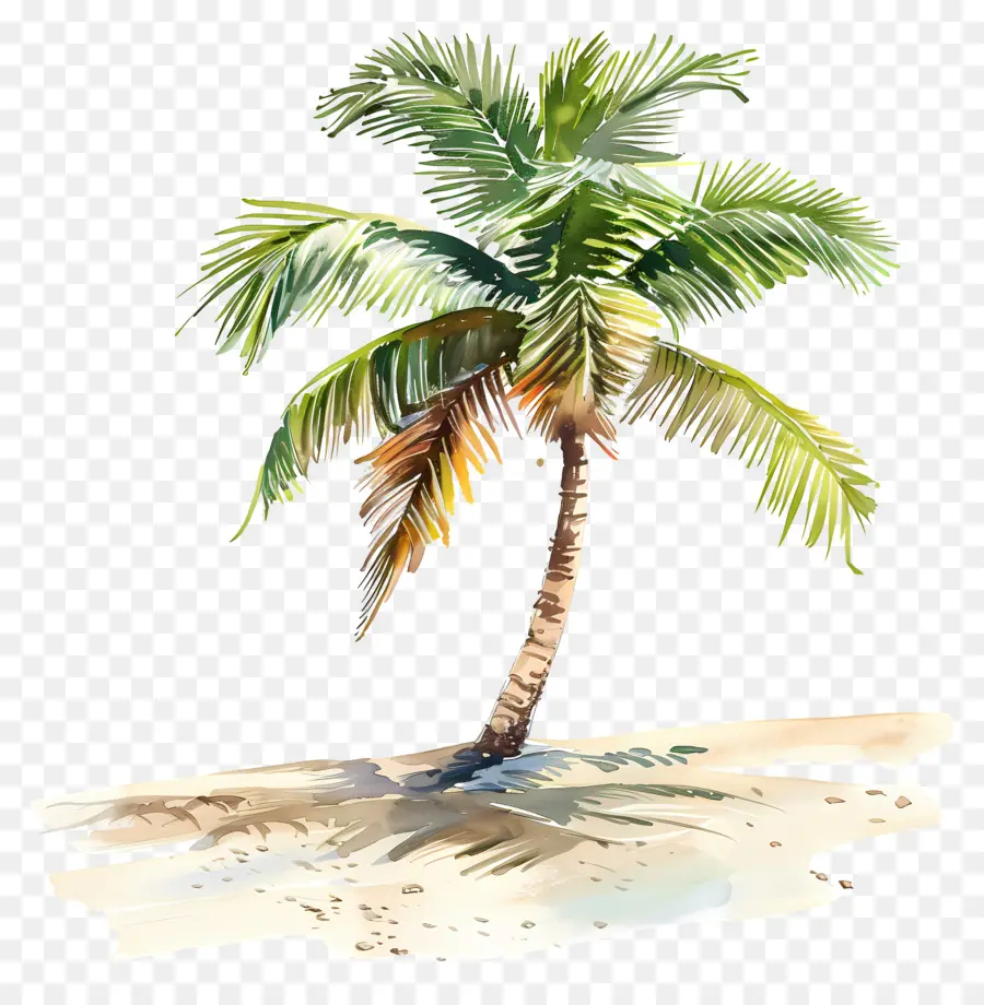 Palmera，Pintura A La Acuarela PNG