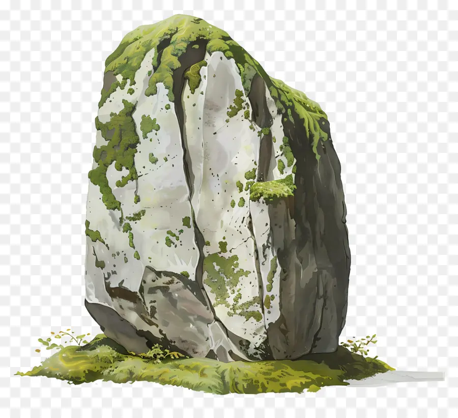 Mossy Rock，Hojas Verdes PNG