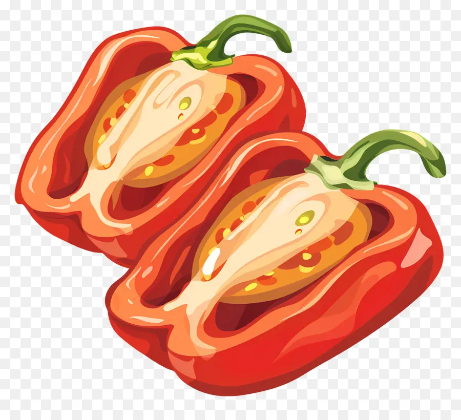 Rodajas De Pimiento，Red Bell Pepper PNG