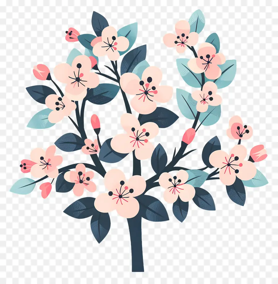 Flores De Primavera，Árbol PNG