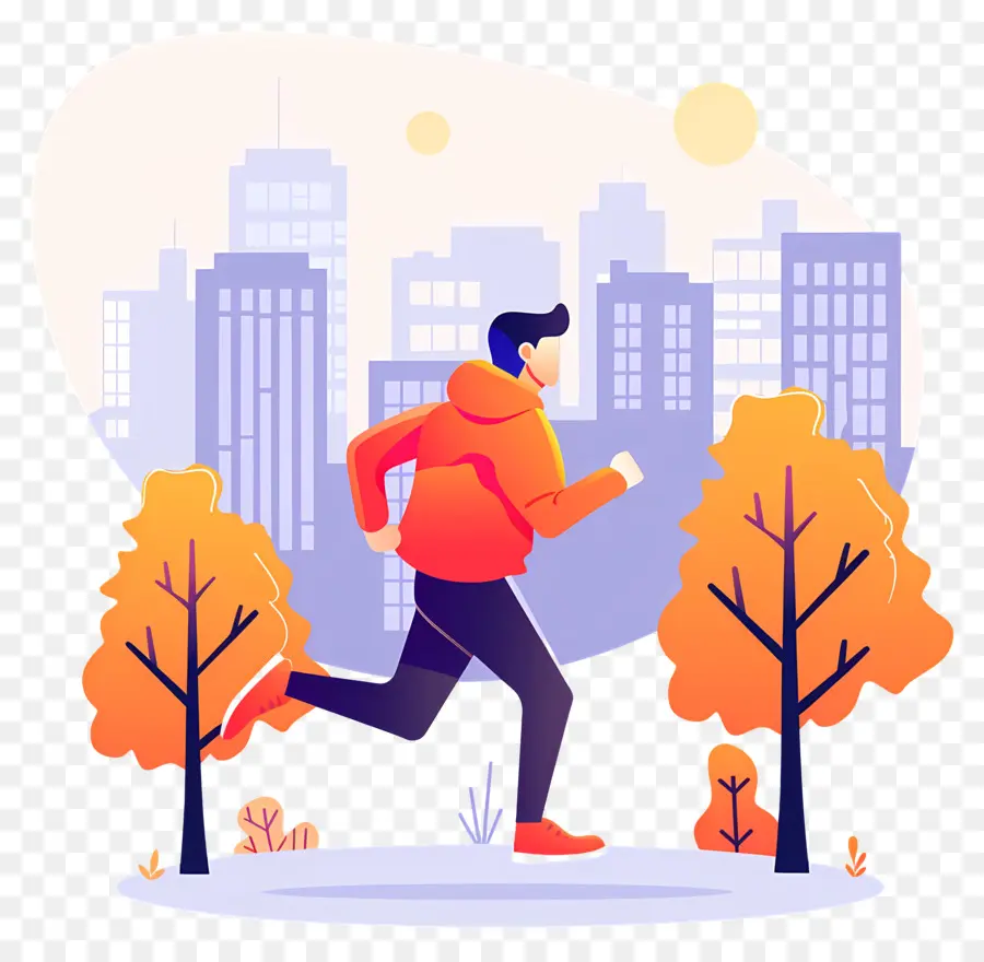 Jogger En El Parque，Caminata PNG