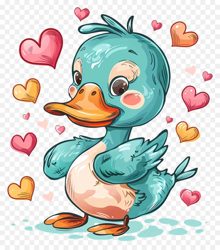 Pato，Pato Azul PNG