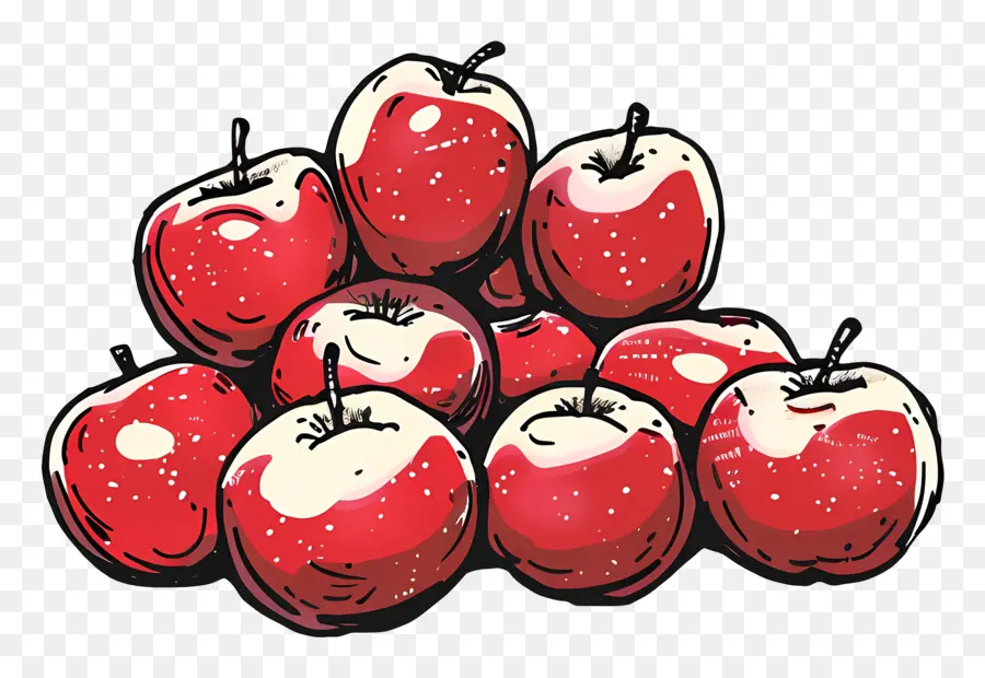 Pila De Manzanas，Las Manzanas Rojas PNG