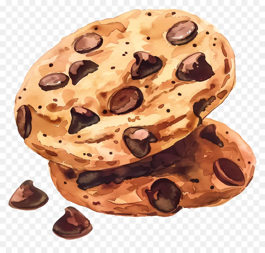 Galletas Con Chispas De Chocolate，Delicioso PNG