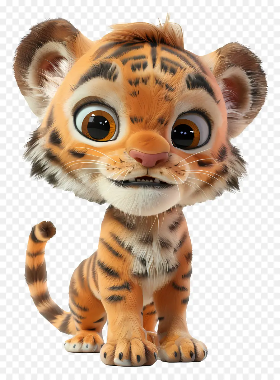 3d Tiger，Cartoon Tiger PNG