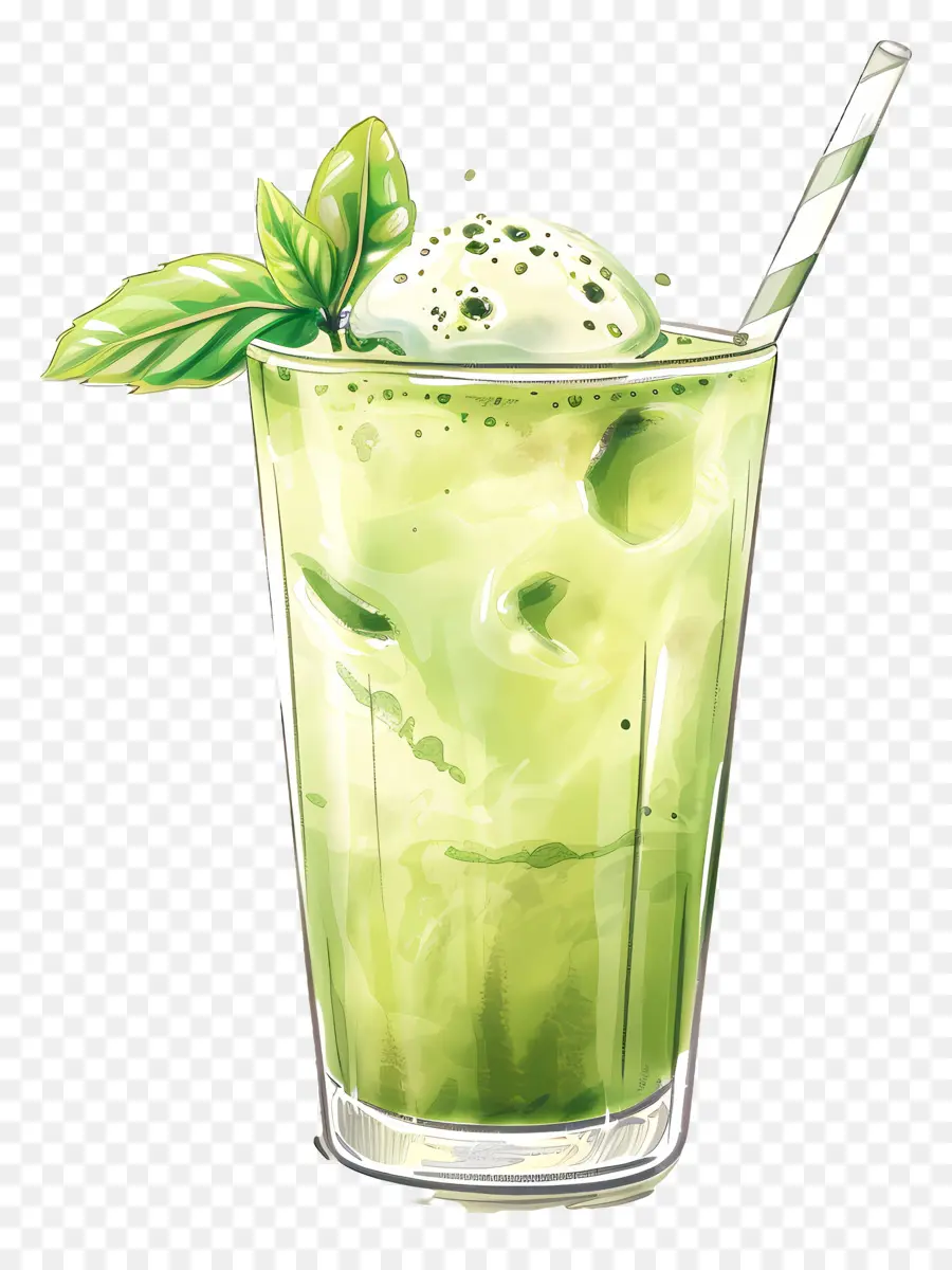 Beber Té Matcha，Té Verde PNG