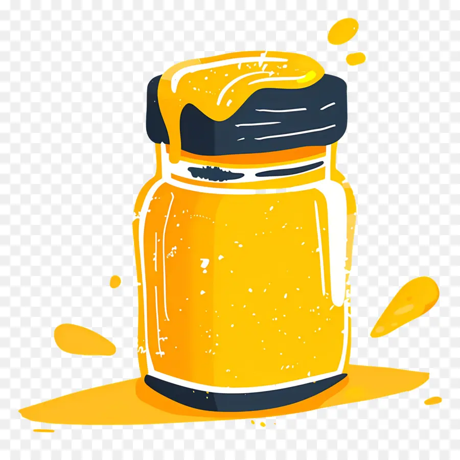 Ghee，Jarra De Vidrio Amarillo PNG