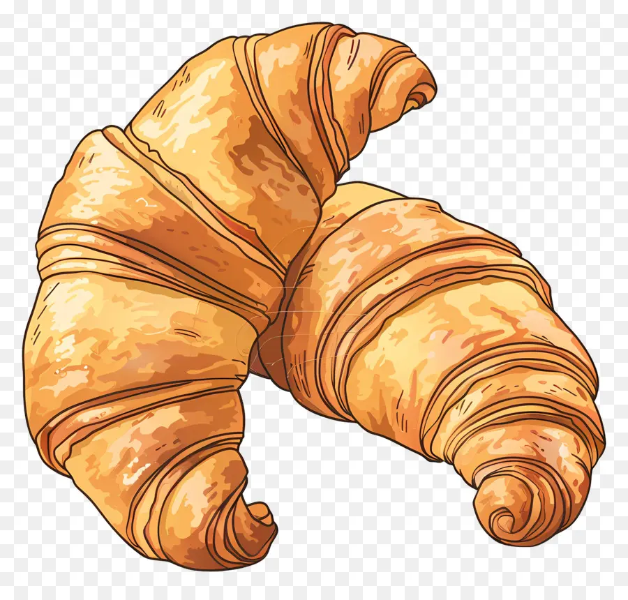 Croissants，Cruasanes Horneados PNG