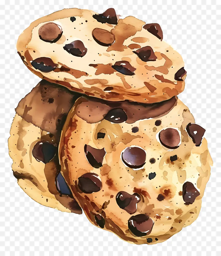 Galletas Con Chispas De Chocolate，Casero PNG