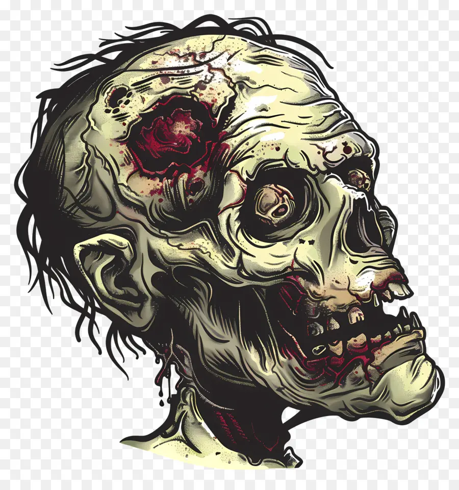 Cabeza De Zombi，Bien PNG