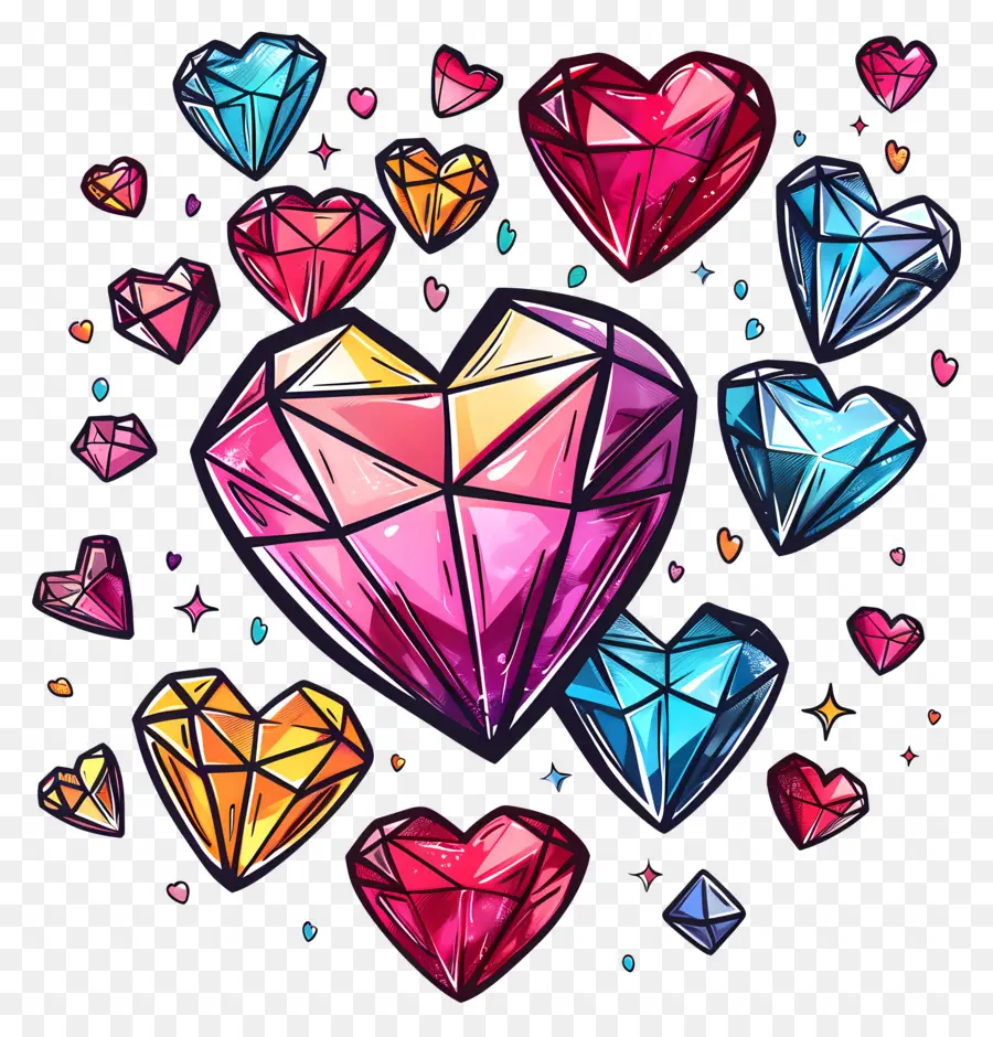 Los Diamantes，Corazones De Cristal PNG