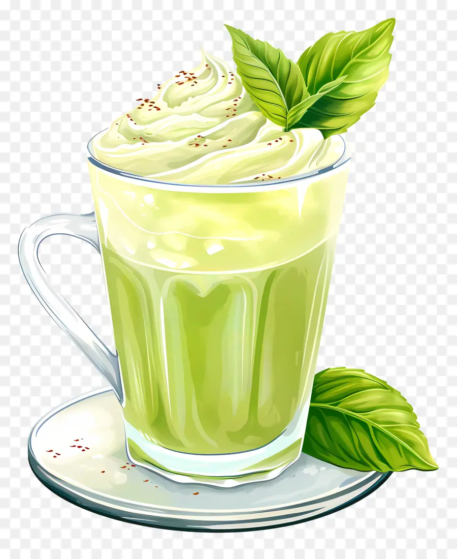 Beber Té Matcha，Té Verde PNG