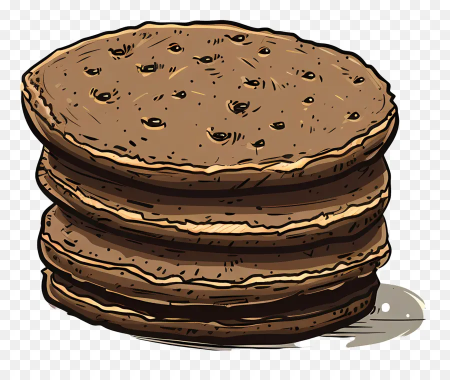 Pila De Galletas，Galletas Con Chispas De Chocolate PNG