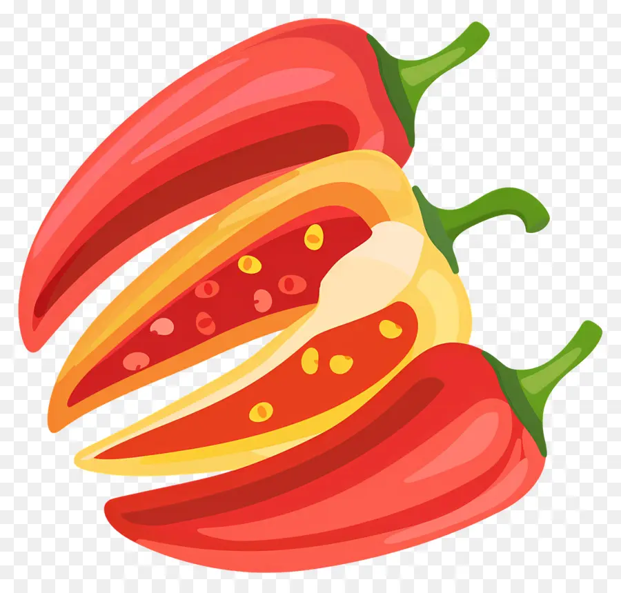 Rodajas De Pimiento，Red Bell Pepper PNG