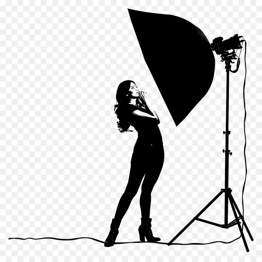 Lámpara De Fotostudio，Mujer PNG