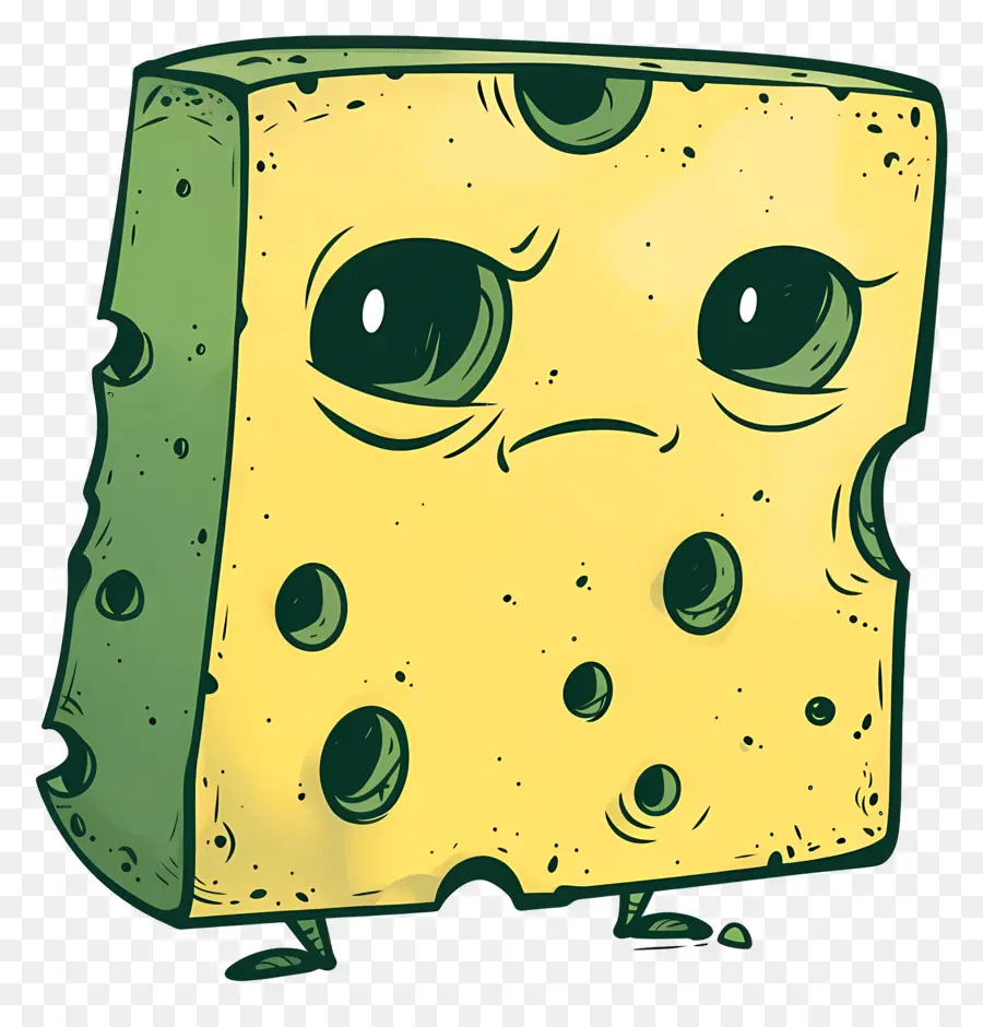 Dibujos Animados De Queso，Ojos Tristes PNG