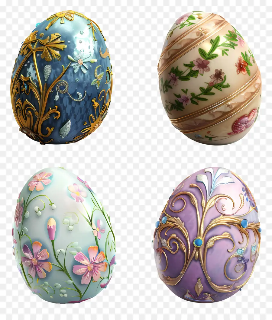 Los Huevos De Pascua，Huevos Ornamentados PNG