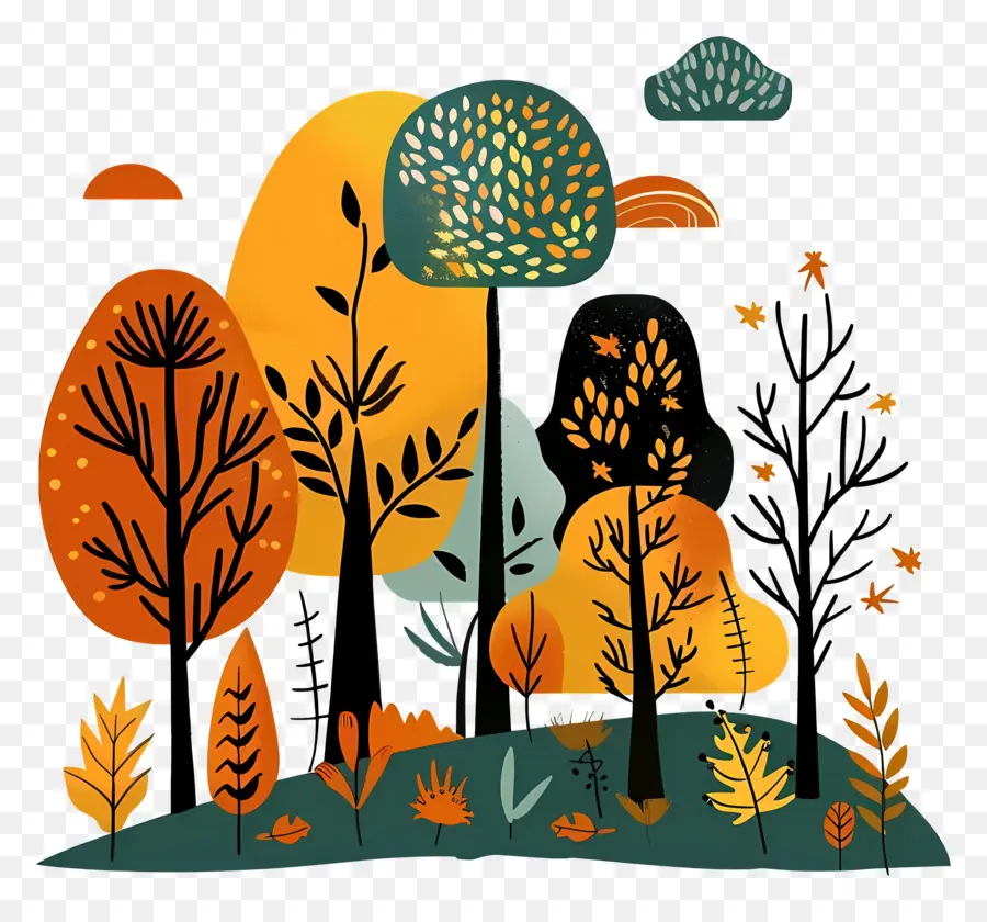 Autumn Forest，Paisaje PNG