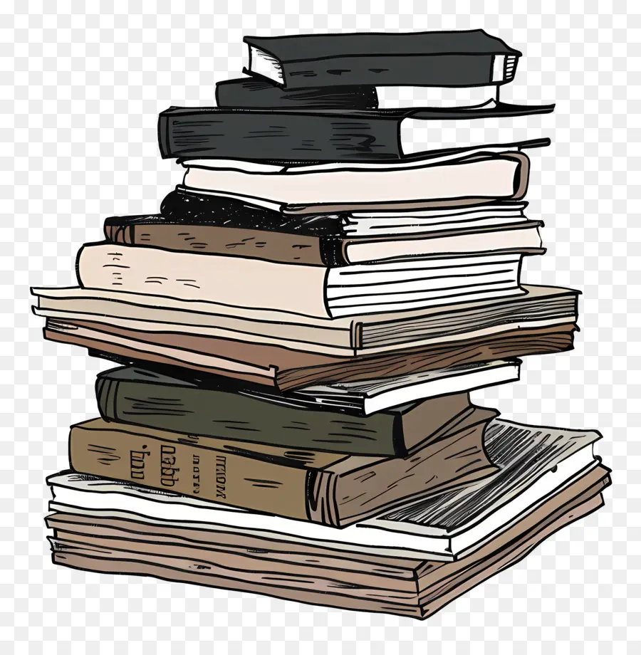 Pila De Libros，Libros PNG