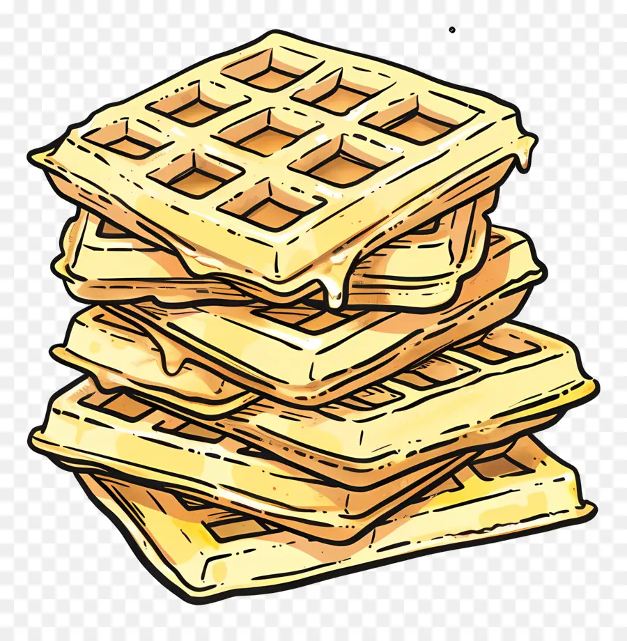 Pila De Waffles，Waffles PNG