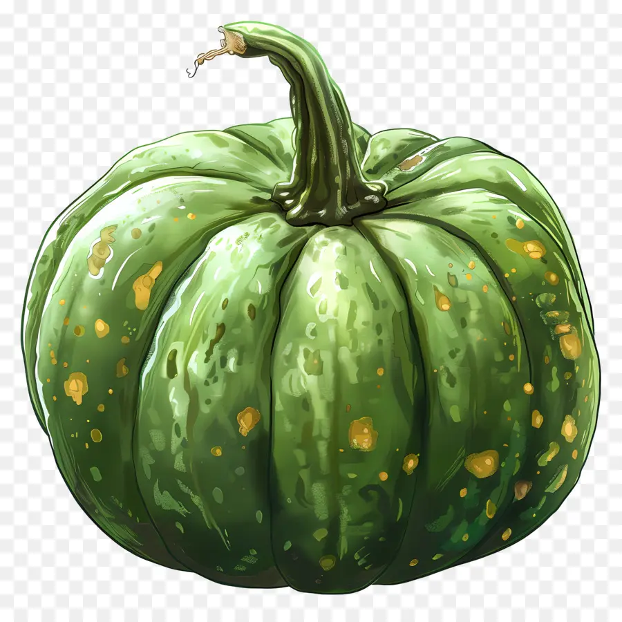 Verde Calabaza，Manchas De Oro PNG