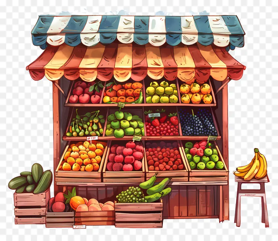 Tienda De Calles，Puesto De Frutas PNG