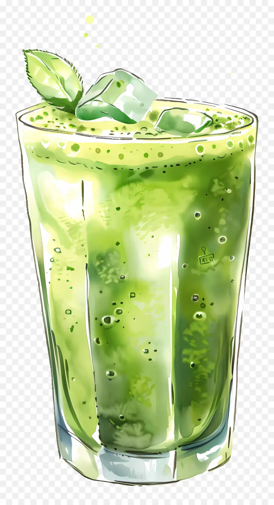 Beber Té Matcha，Batido Verde PNG