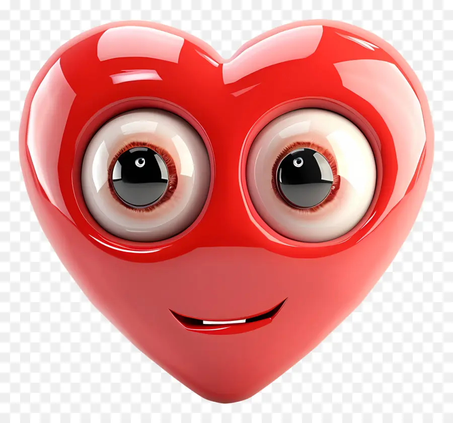 Corazón Con Ojos，Personaje De Dibujos Animados PNG