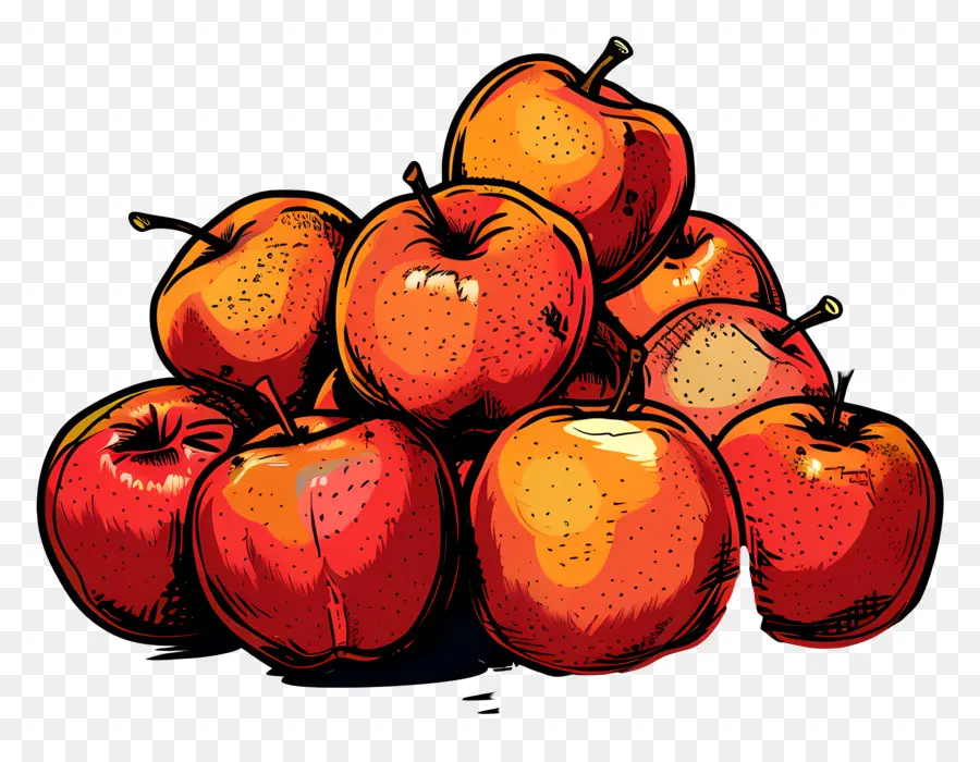 Pila De Manzanas，Las Manzanas Rojas PNG