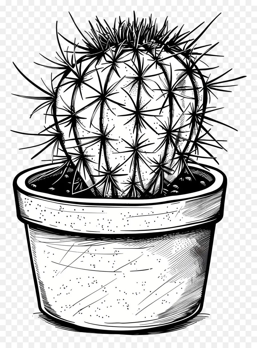 Cactus En Maceta，Cactus Blanco PNG