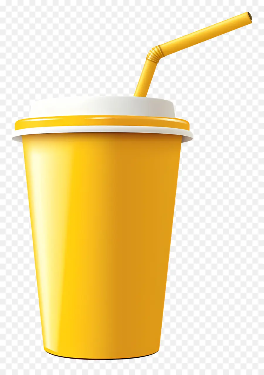 Copa Desechable，Taza De Plástico Amarillo PNG