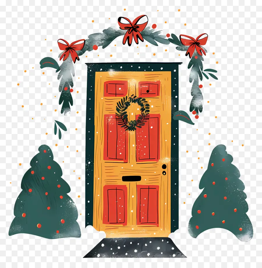 La Navidad De La Puerta，Guirnaldas De Navidad PNG