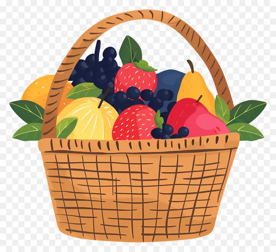 Canasta Con Frutas，Fruta Fresca PNG