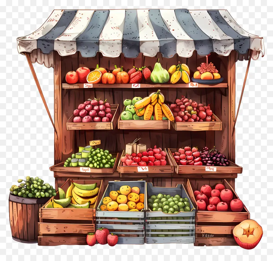 Tienda De Calles，Puesto De Frutas PNG