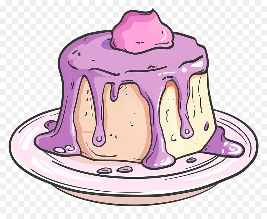 Pastel De Lava，Glaseado Rosa PNG