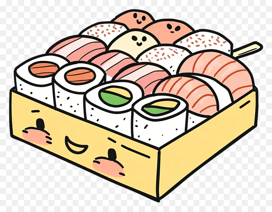 Caja Con Sushi，Sushi PNG