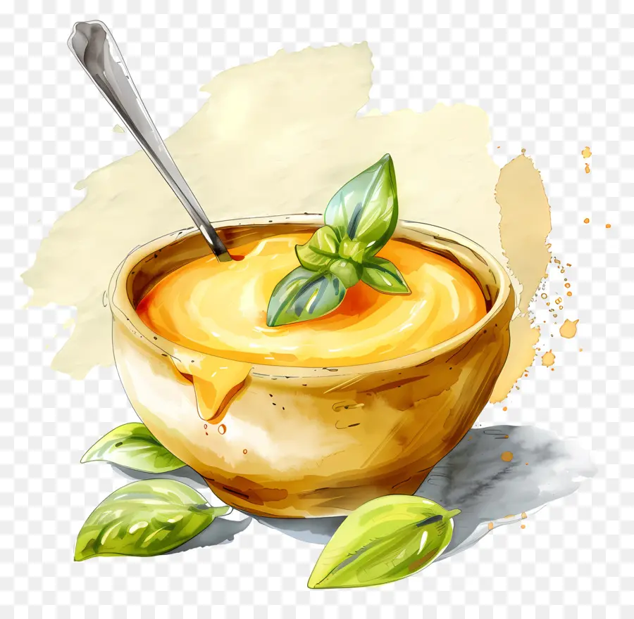 Salsa De Queso，Pintura A La Acuarela PNG