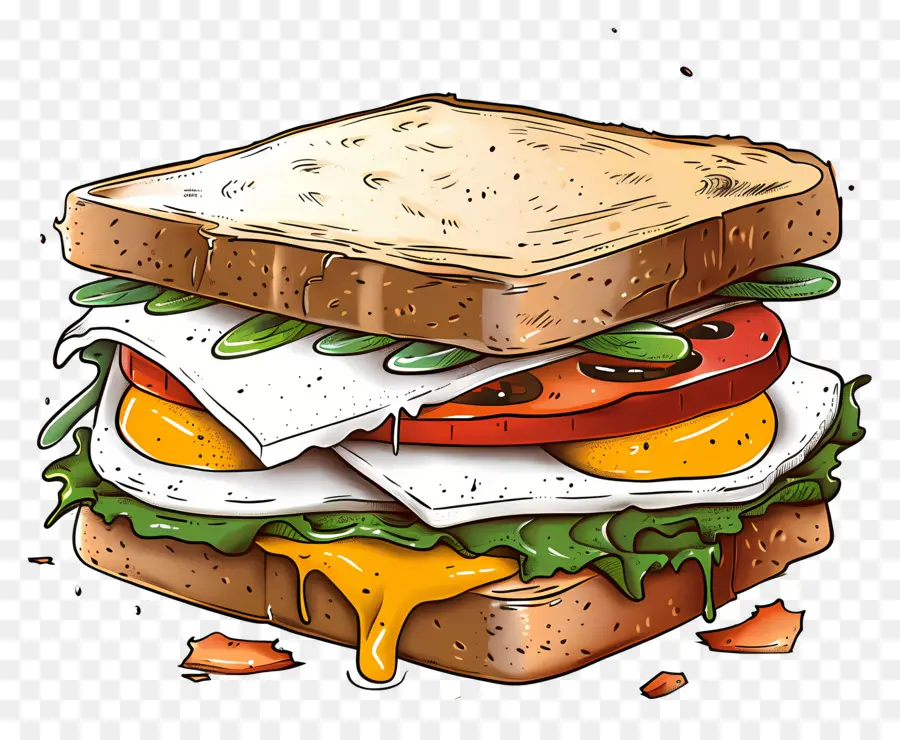 Sándwich De Huevo，Sandwich De Bacon PNG