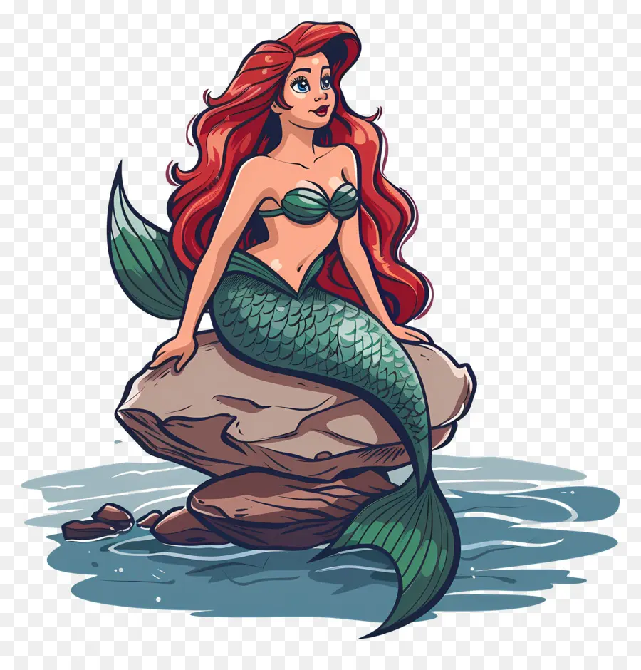 Sirena，El Pelo Rojo PNG