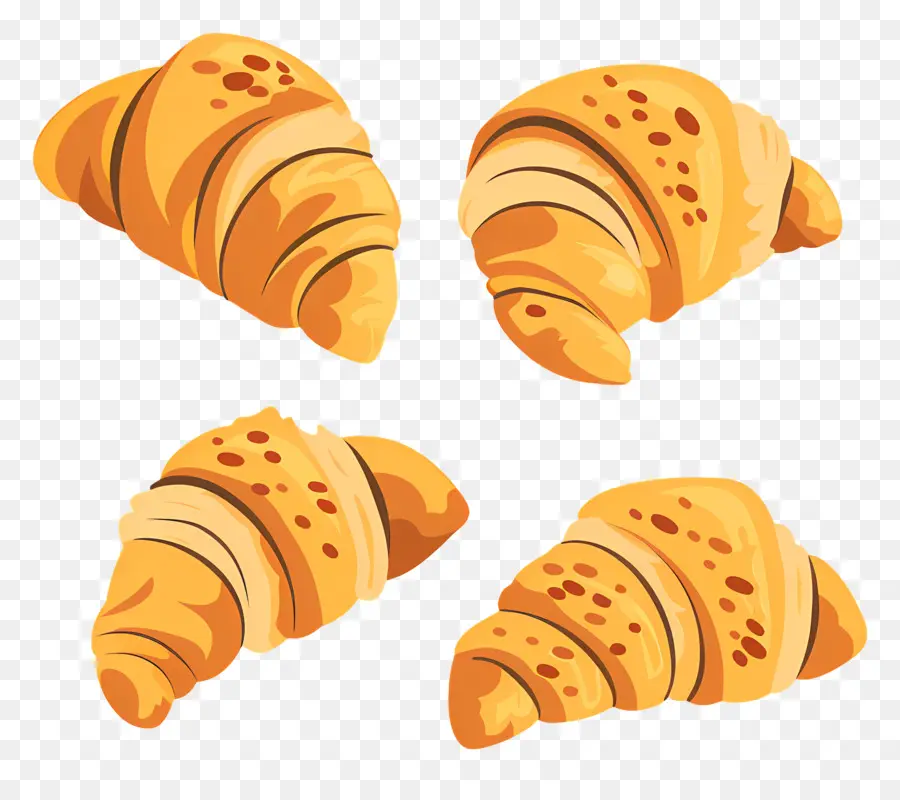 Croissants，Los Productos Horneados PNG