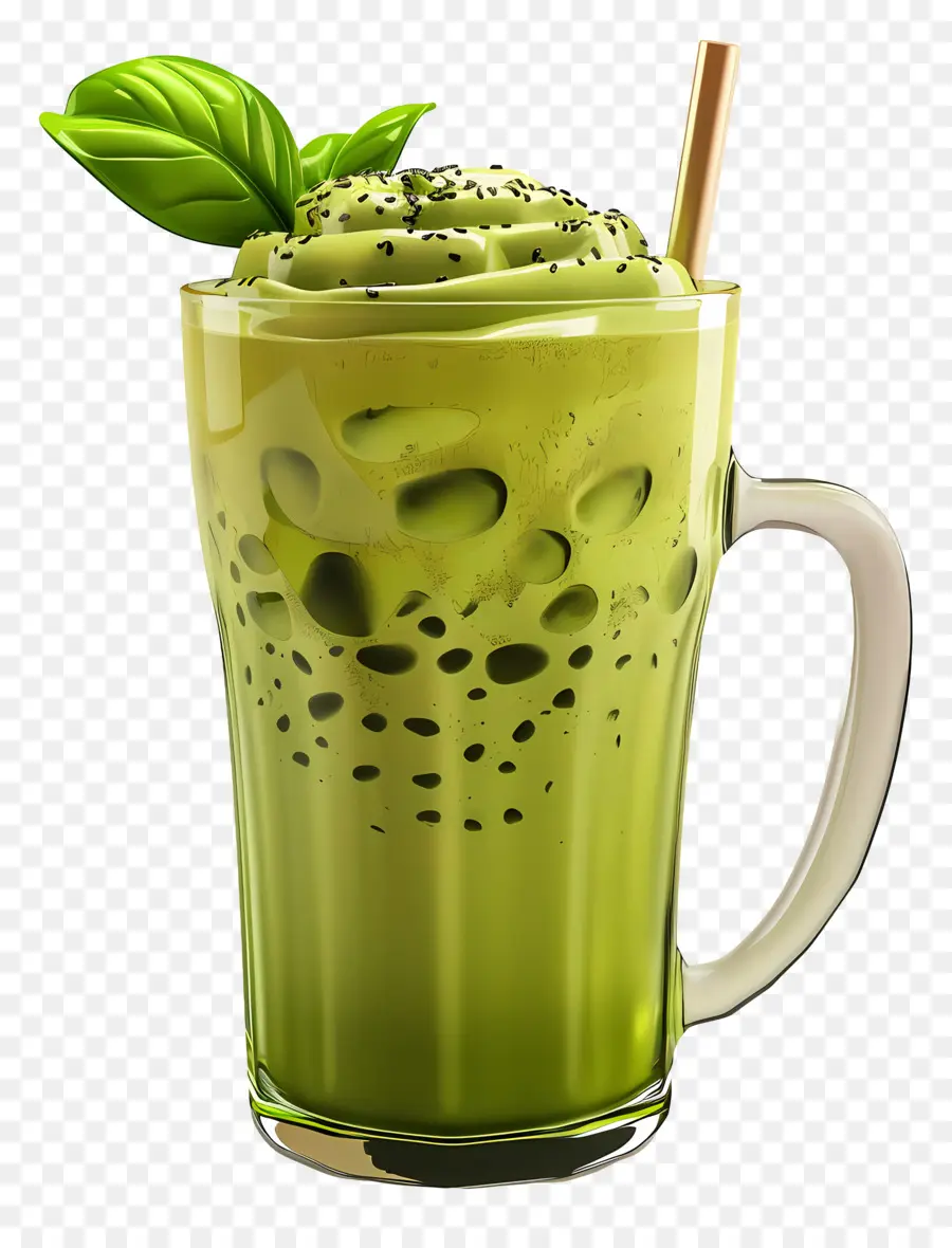 Beber Té Matcha，Batido Verde PNG