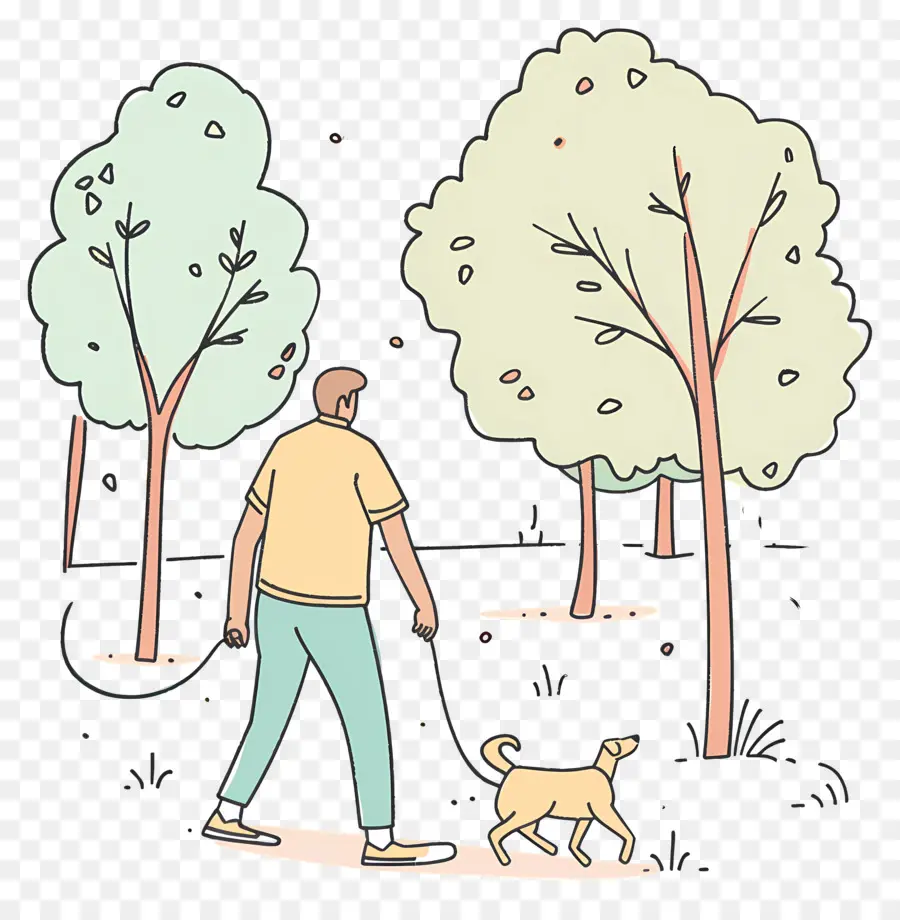 El Hombre Al Perro De Paseo，Hombre PNG