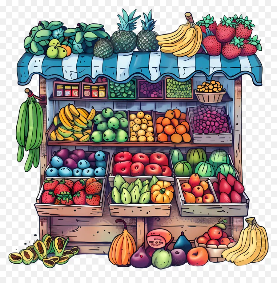 Tienda De Calles，Puesto De Frutas PNG