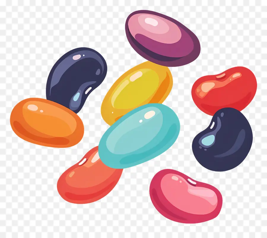 Jelly Beans，Dulces Coloridos PNG