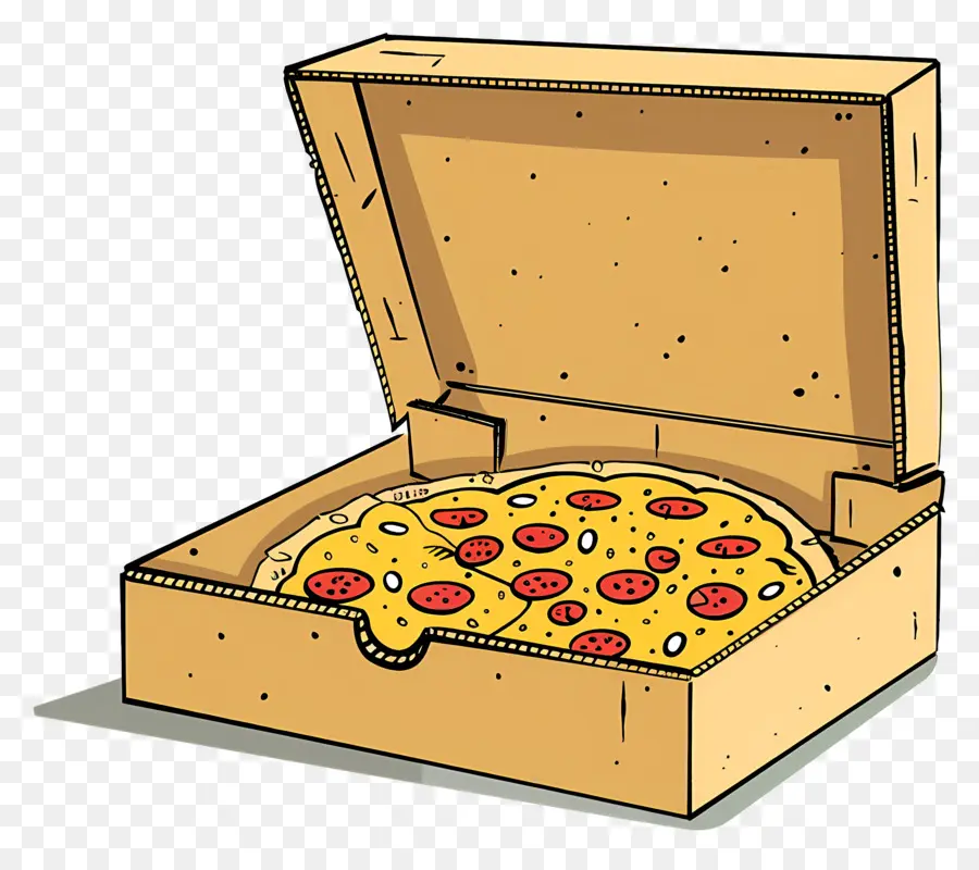 Caja Con Pizza，Pizza PNG