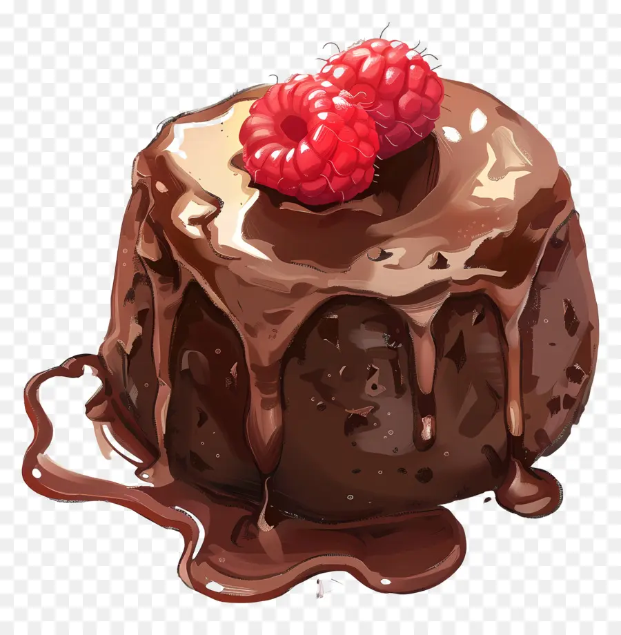 Pastel De Lava，Oscuro Pastel De Chocolate PNG