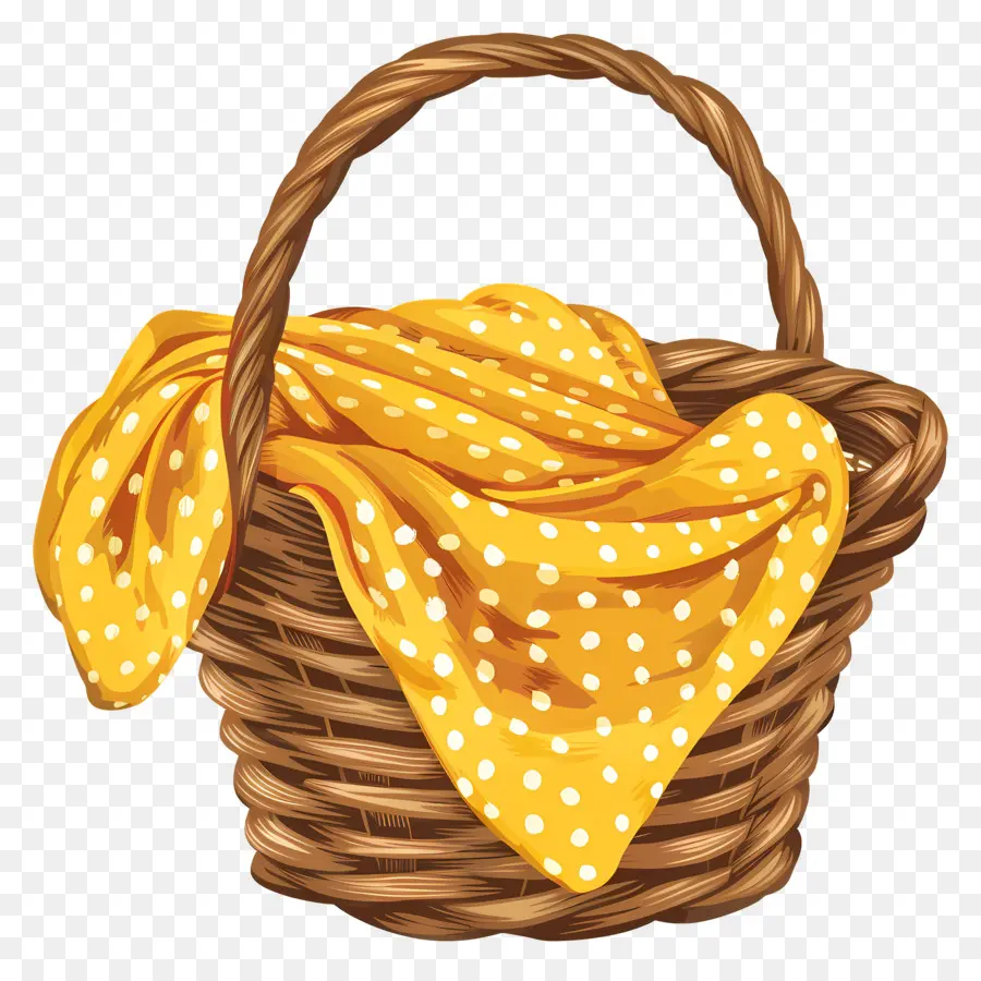 Canasta Con Manta，Wicker Basket PNG