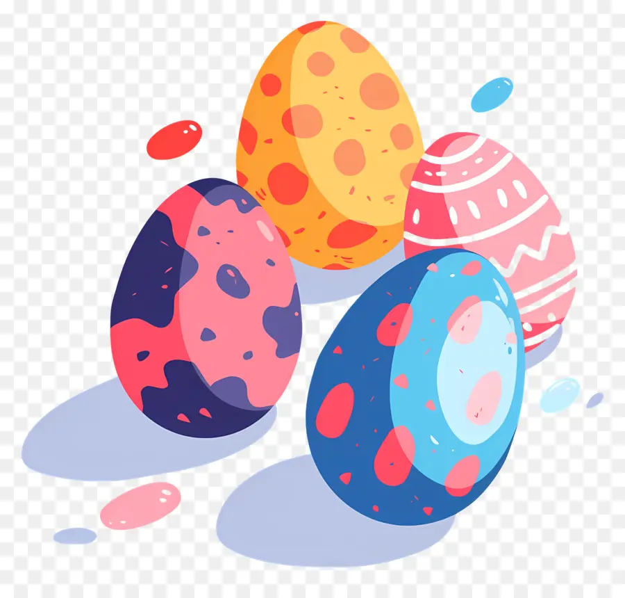 Los Huevos De Pascua，Los Huevos De Colores PNG