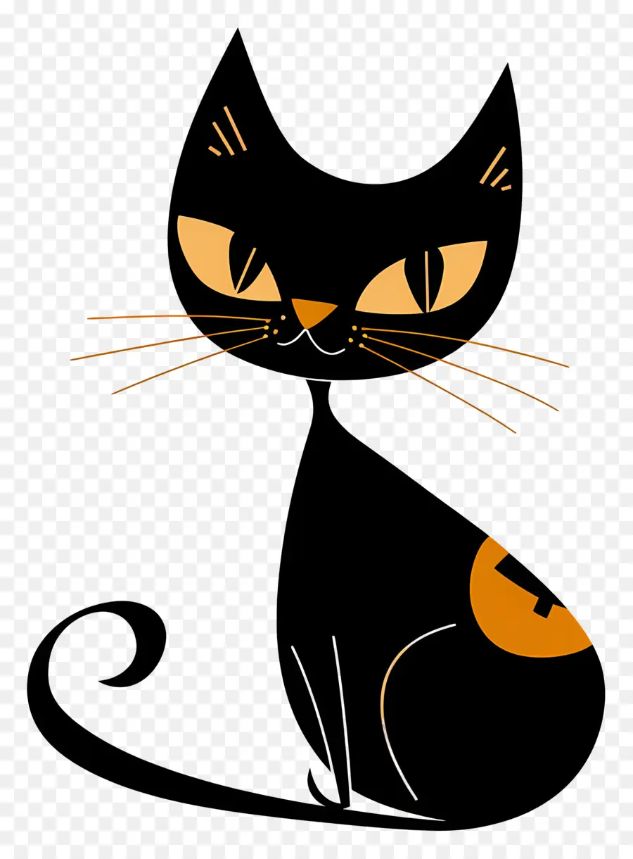 Halloween Gato，Gato Negro PNG