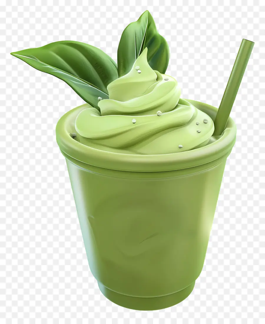 Beber Té Matcha，Batido Verde PNG